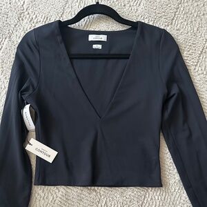 Babaton Contour Long Sleeved Black Top